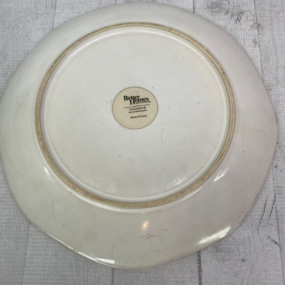 Better Homes & Gardens COUNTRY CREST CREAM  Fleur De Lys Dinner Plates Set 2 - Picture 5 of 14